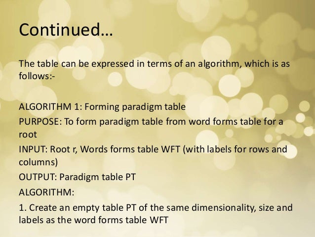 How to make a morphological analysis of a word How to make a morphological analysis of a word